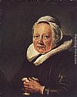 Gerrit Dou Famous Paintings - Portrait of an Old Woman